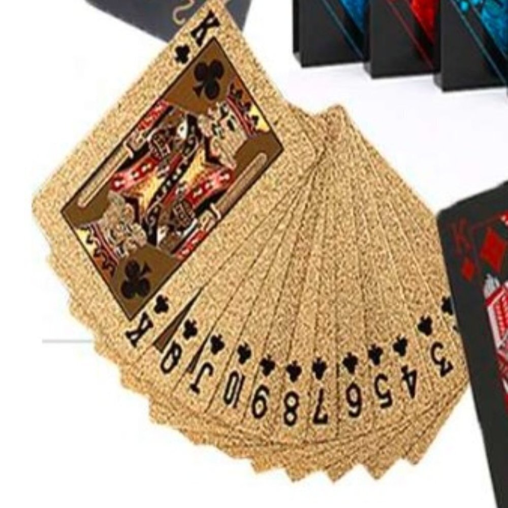 Gold Foil Playing Cards 24K New